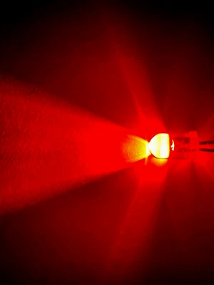 Clear Red Super-Bright LED, 5mm, FREE SHIPPING from USA, 10x 25x 50x 100x - Image 1 of 4