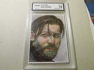 JAIME LANNISTER GAME OF THRONES ARTIST AUTO 2014 ACEO ART CARD PRINT GRADED 10 - Picture 1 of 2