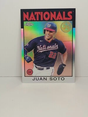2021 Topps Chrome JUAN SOTO 1986 Refractor Card 86BC-4 Washington Nationals - Image 1 of 2