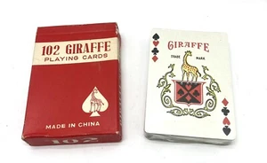102 Vintage Giraffe Playing Cards Poker Deck Complete Sealed Red New! - Picture 1 of 4