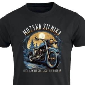 Muzyka Silnika Polska Koszulka dla Motocyklisty Motor Motorrad T-Shirt Polen PL - Bild 1 von 16