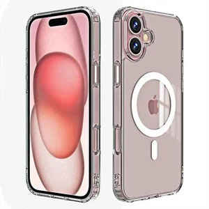 Coque iPhone 16 15 14 13 12 11 – MagSafe Magnétique Rigide Transparente Antichoc - Zdjęcie 1 z 11