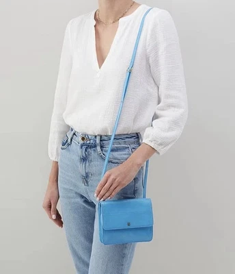 HOBO Jill Wallet Organizer Cellphone Crossbody Bag Tranquil Blue  $175 New 50 - Image 1 of 4