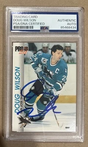 1992-93 Pro Set Doug Wilson Autograph Signed Card Rare PSA HOF - Picture 1 of 2