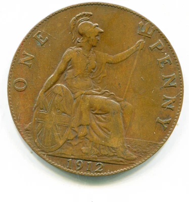 UK  Penny 1912 KM-810   lotoct3531 - Image 1 of 2