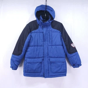 Athletic Works Jungen Large (12/14) Winter Schnee Jacke blau Hoodie Puffer Sport - Bild 1 von 17
