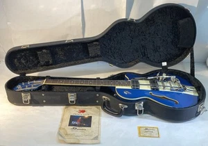 Duesenberg Mike Campbell 30th Signature Starplayer TV-MC Guitar Blue W/Case&Cert - Picture 1 of 20