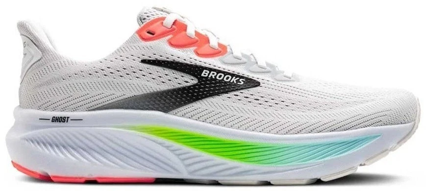Size 14 - Brooks Ghost 17 White Pink Clay Gecko