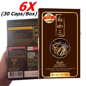 6X Cordyceps Plus Multivitamin B Dietary Supplement Product Health Body 30 Caps - Picture 1 of 6