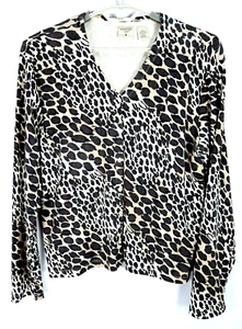 MOUNTAIN LAKE Women's Cotton Long Sleeve Cardigan Animal Multicolor Size XL - Picture 1 of 13