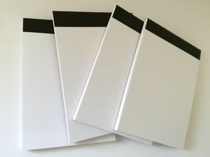 24 PADS A6 WHITE PAPER JOTTER PLAIN NOTE PAD MEMO NOTEBOOK 50 SHEETS PER PAD - Picture 1 of 12