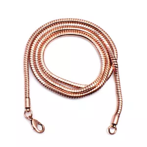 Cadena de cobre puro broche de langosta cadena de cobre hecha a mano collar cadena joyería - Imagen 1 de 4