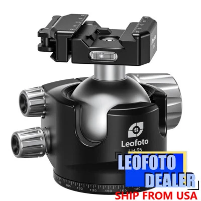 Leofoto LH-55 LSC Lever-Release Hybrid Clamp Ball Head for Shooting/Hunting Arca - Image 1 of 2