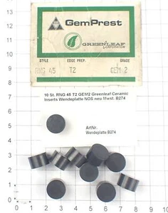 10 uds RNG 45 T2 GEM2 Greenleaf Ceramic Inserts placa reversible NOS nuevo IVA B274 - Imagen 1 de 2