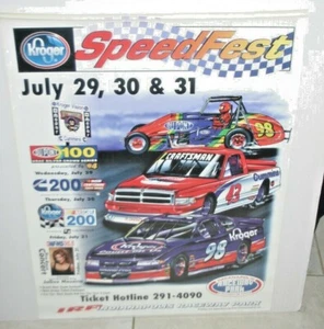 VINTAGE KROGER SPEEDFEST POSTER IRP CHAMP CARS TRUCKS LATE MODELS JO DEE MESSINA - Picture 1 of 1