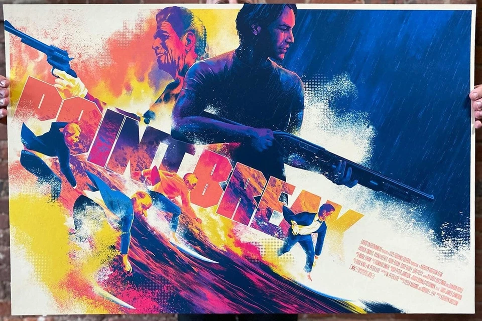 Matt Taylor POINT BREAK Poster Mondo Print Surf Keanu Reeves Patrick Swayze RAR - Bild 1 von 1