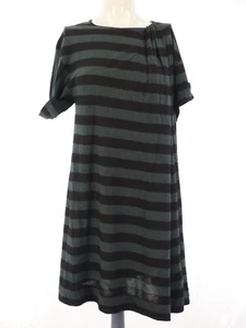Sonya Rykiel Dress Striped Fine Knit Wool Blend Oversized Draped A Line XS - Picture 1 of 11