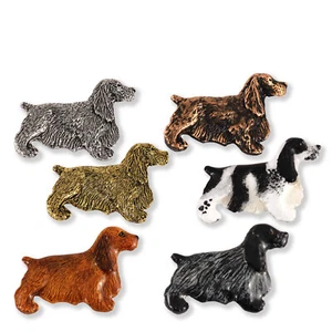 Pin o imán de solapa para perro Creative Pewter Designs Cocker Spaniel inglés, D374F - Imagen 1 de 20