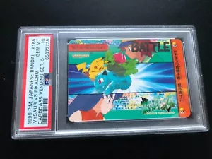 Pokemon Japanese Ivysaur & Pikachu Bandai Carddass Vending Series 5 PSA 10 - Picture 1 of 2