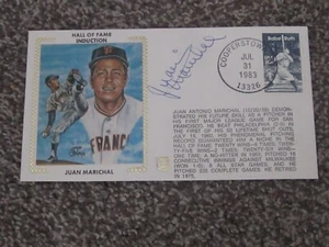 Juan Marichal S.F. Giants Signed S Rini Z Silk Cachet Auto FDC HOF Induction - Picture 1 of 1