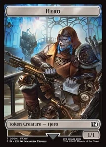 MTG Magic FIN Final Fantasy - 1x EN NM TOKEN 0004 / 0022 Hero / Food - Picture 1 of 2