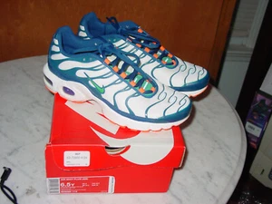 2018 Nike Air Max Plus "Neptune Green" White/Gym Blue Shoes! Size 6.5Y w/Box! - Picture 1 of 16