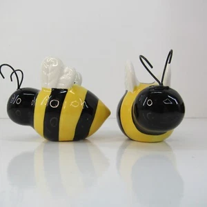Salero y pimentero Bumble Bee negro y amarillo tamaño mediano nuevo - Imagen 1 de 7