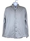 Express 1MX Shirt Men Size X-Large Gray Extra Slim Fit Long Sleeve Casual