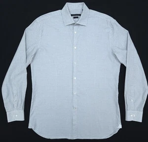 Camisa John Varvatos Star EE. UU. Para hombres 16 34/35 Calce Ajustado Cuadros Manga Larga Abotonada - Imagen 1 de 10