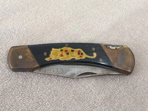 Vintage Leopard Pakistan Stainless Steel Lockback Folding Pocket Knife - Picture 1 of 9
