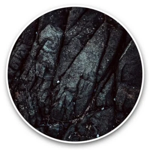 2 x Vinyl Stickers 20cm  - Black Rocks Snails Coastal Rock  #44329 - Picture 1 of 8