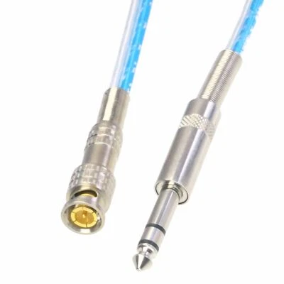 6.35mm 1/4" TRS stereo male to BNC Plug HD-SDI Speaker mixer audio cable 1~16FT - Image 1 of 4