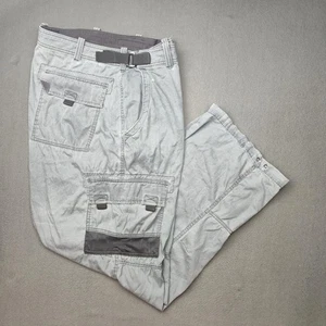 Abercrombie & Fitch Cargo Pants Mens 34x30 Blue Light Paratrooper Outdoor Hiking - Picture 1 of 14