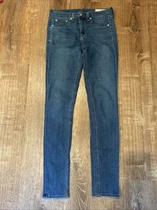 Jeans Rag & Bone taglia 26 W26 L30donna 10" skinny lavaggio medio blu denim - Foto 1 di 5