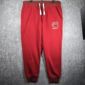 G-Star Raw Mens Large Red Sweat Pants Jogger Tapered Fit Ground SP SW 36x28 - Picture 1 of 20