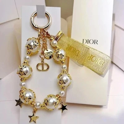 Dior Nuevo Novedad Perlas Estrella Dije Buena Suerte Llavero Regalo Llavero con Caja Foto 1 de 4