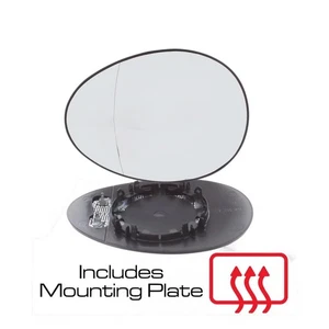 MINI R56 Wing Mirror Glass BMW 2006-2014 Chrome Heated Aspherical Passenger Side - Picture 1 of 5