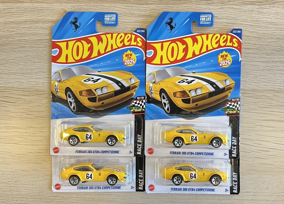 Hot Wheels Ferrari 365 GTB4 2025 Competizione amarillo lote de 4 Foto 1 de 1