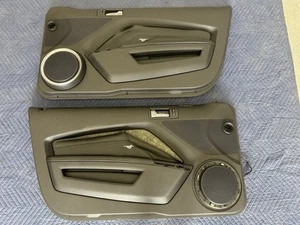 2010-2014 Ford Mustang Door Panels Black Pair LH RH Premium Leather OEM Shaker - Picture 1 of 14
