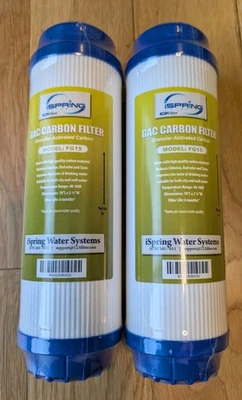 NEW 2 Pack iSpring GAC Granular Activated Carbon Filter Model: FG15 Sealed Lot 2 - Image 1 of 4