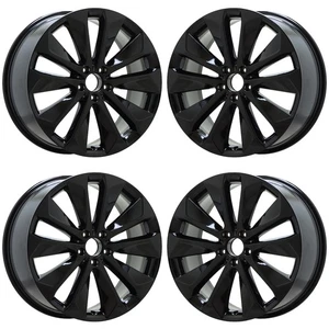 20" Mercedes GLE 350 450 Gloss Black wheels rims Factory OEM set 85754 85755 - Picture 1 of 8