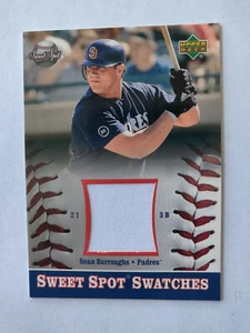 Sean Burroughs 2002 Sweet Spot Game-Used Jersey Card + 2001 Bowman Chrome RC + - Picture 1 of 9