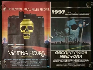 Escape from New York / Visiting Hours Original Quad Movie Cinema Poster VGC - Picture 1 of 8