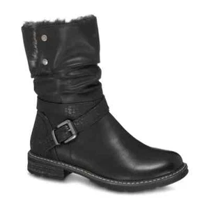 GC Womens Bailey Leather Winter Boots Black 7.5 Medium - Picture 1 of 14