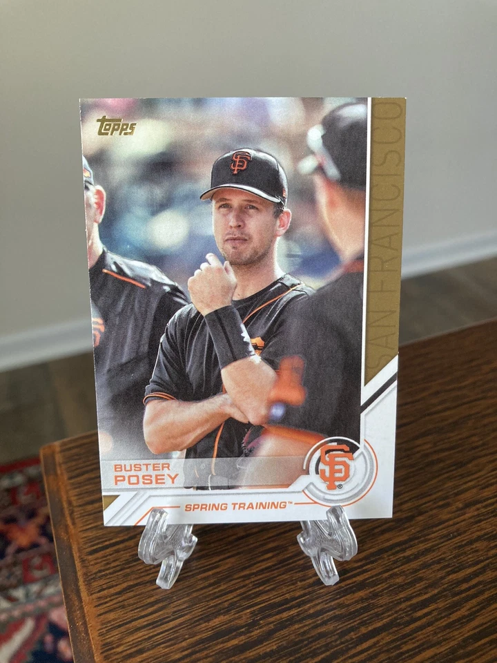 Buster Posey 2017 Topps #S-152 Insert HOF LEGEND Spring Training - Image 1 of 2