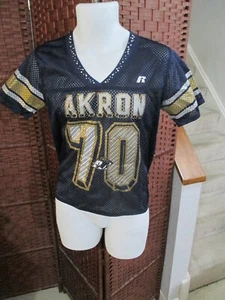 Camiseta de fútbol para mujer Akron con cremalleras talla pequeña 4/6 Bling University - Imagen 1 de 4