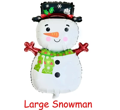 Snowman Foil Balloon Christmas Decoration 62cm Santa Xmas Helium - image 1 of 3