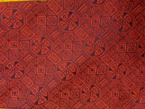 BEAU BRUMMELL FATTY ANNI '70 ~ CRAVATTA CAMICIA ABITO DA UOMO ~ ROSSO NERO GEOMETRICO - Foto 1 di 3
