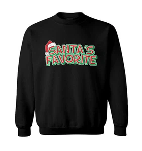Santa's Favorite - Christmas Elf Santa Holiday Toddler Crewneck Sweater - Picture 1 of 8