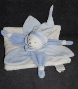 🍀DOUDOU ET COMPAGNIE DC2921 Ours Plat Bleu Blanc Petales Collector Etat NEUF - Imagen 1 de 4